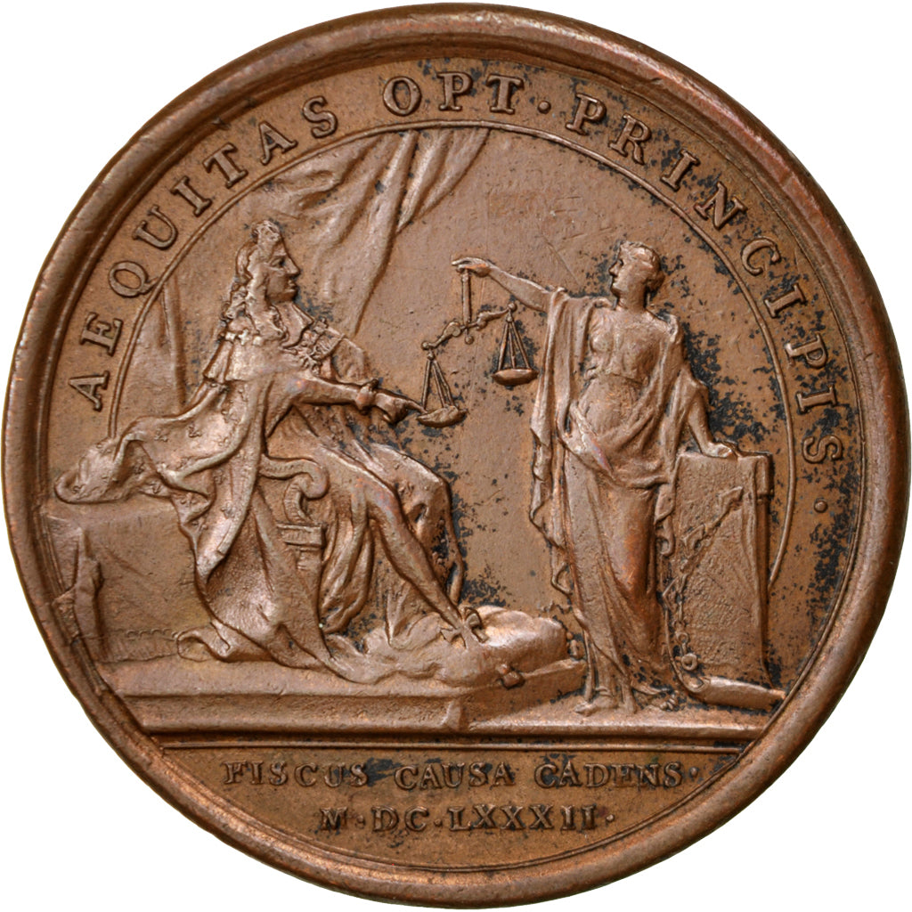 FRANCE, History, Louis XIV, Medal, EF(40-45), Mauger, Bronze, 41, Divo #192,...