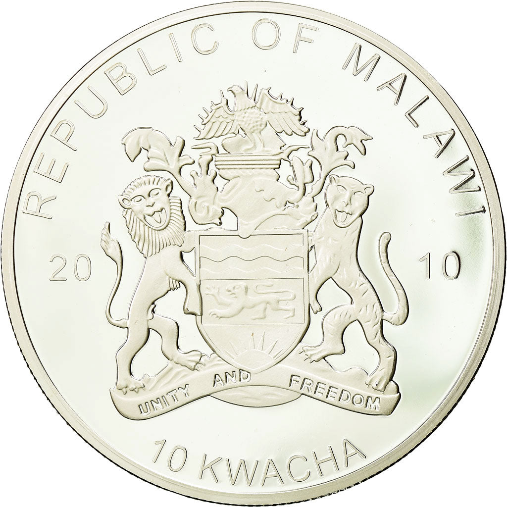 Moneda, Malawi, Birds of prey, 10 Kwacha, 2010, FDC, Silver plated copper-nickel