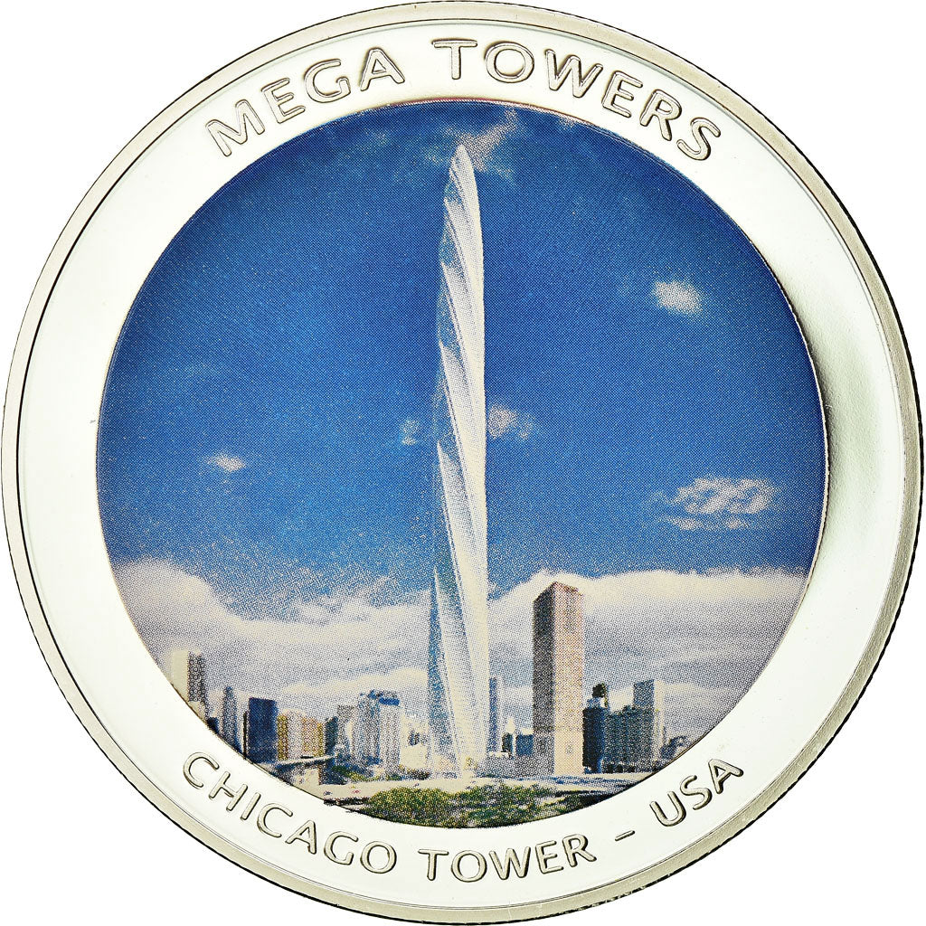 Mozambik, Medal, Mega towers - Chicago tower - USA, Sztuka i Kultura, 2010