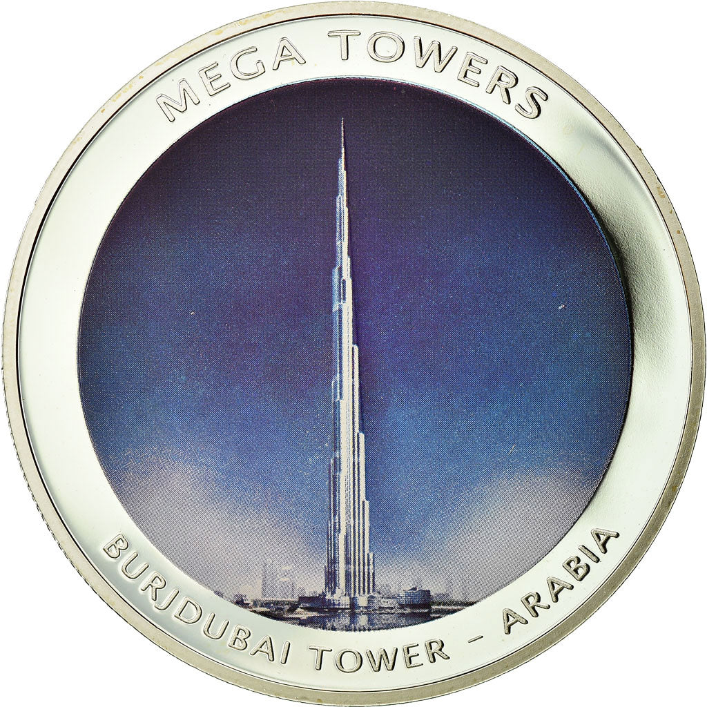 Mozambique, Medal, Mega towers - Burjdubai tower - Arabia, Arts & Culture, 2010