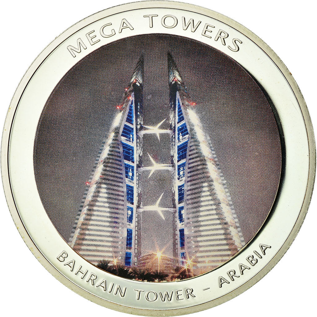 Mozambique, Medal, Mega towers - Bahrain tower - Arabia, Arts & Culture, 2010