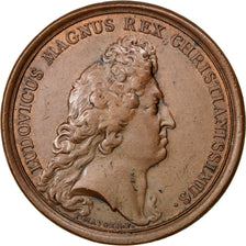 FRANCE, History, Louis XIV, Medal, EF(40-45), Mauger, Bronze, 41, Divo #161,...