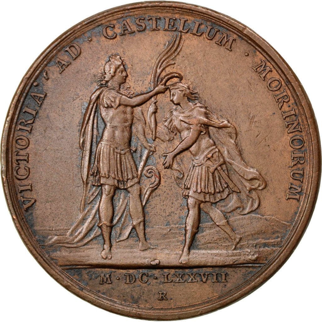 FRANCE, History, Louis XIV, Medal, EF(40-45), Mauger, Bronze, 41, Divo #161,...
