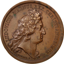 FRANCE, History, Louis XIV, Medal, AU(55-58), Mauger, Bronze, 41, Divo #240,...