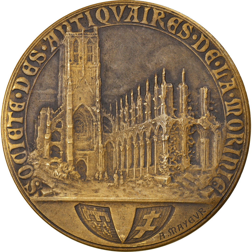 France, Médaille, Société des Antiquaires de la Morinie, 1841, Mayeur, SUP