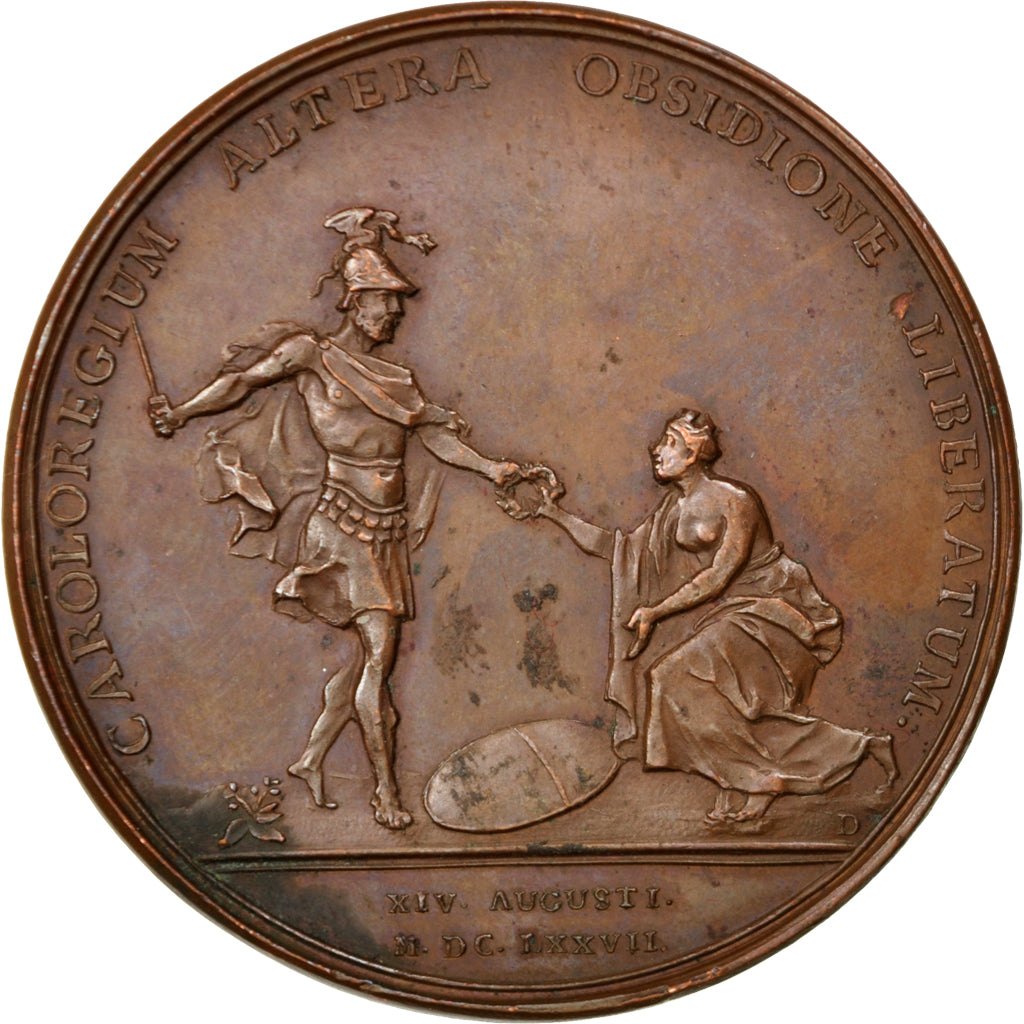 FRANCE, History, Louis XIV, Medal, AU(50-53), Mauger, Bronze, 41, 33.60