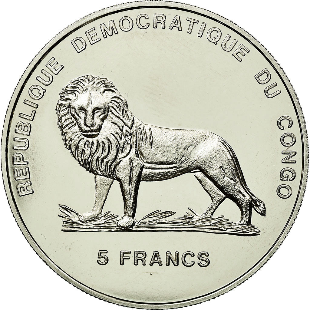 Coin, CONGO, DEMOCRATIC REPUBLIC, 5 Francs, 2000, MS(65-70), Copper-nickel