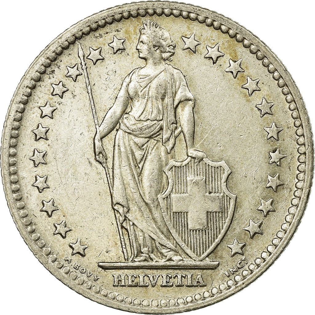 Coin, Switzerland, 2 Francs, 1948, Bern, AU(50-53), Silver, KM:21