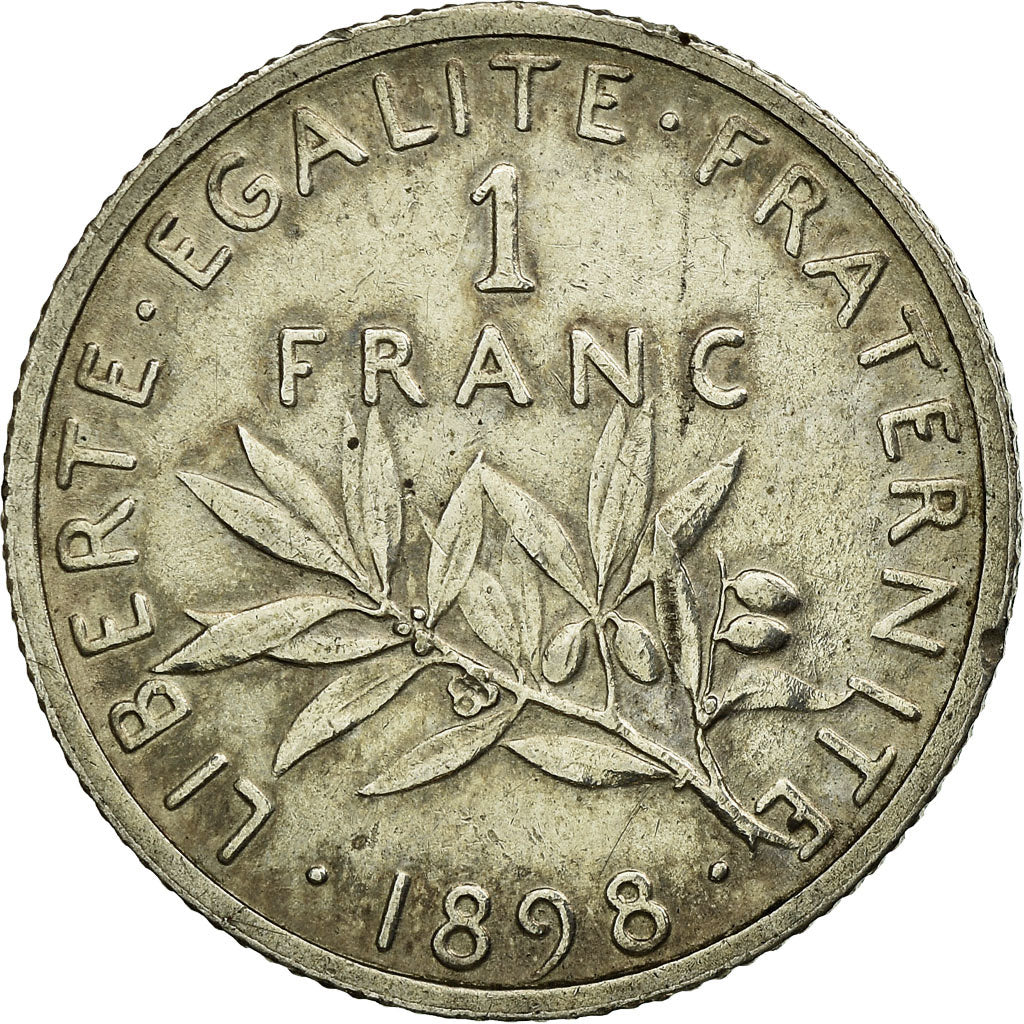 Monnaie, France, Semeuse, Franc, 1898, Paris, TTB, Argent, Gadoury:467, KM:844.1