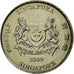 Coin, Singapore, 20 Cents, 2009, Singapore Mint, AU(55-58), Copper-nickel