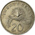 Monnaie, Singapour, 20 Cents, 1991, British Royal Mint, TB+, Copper-nickel