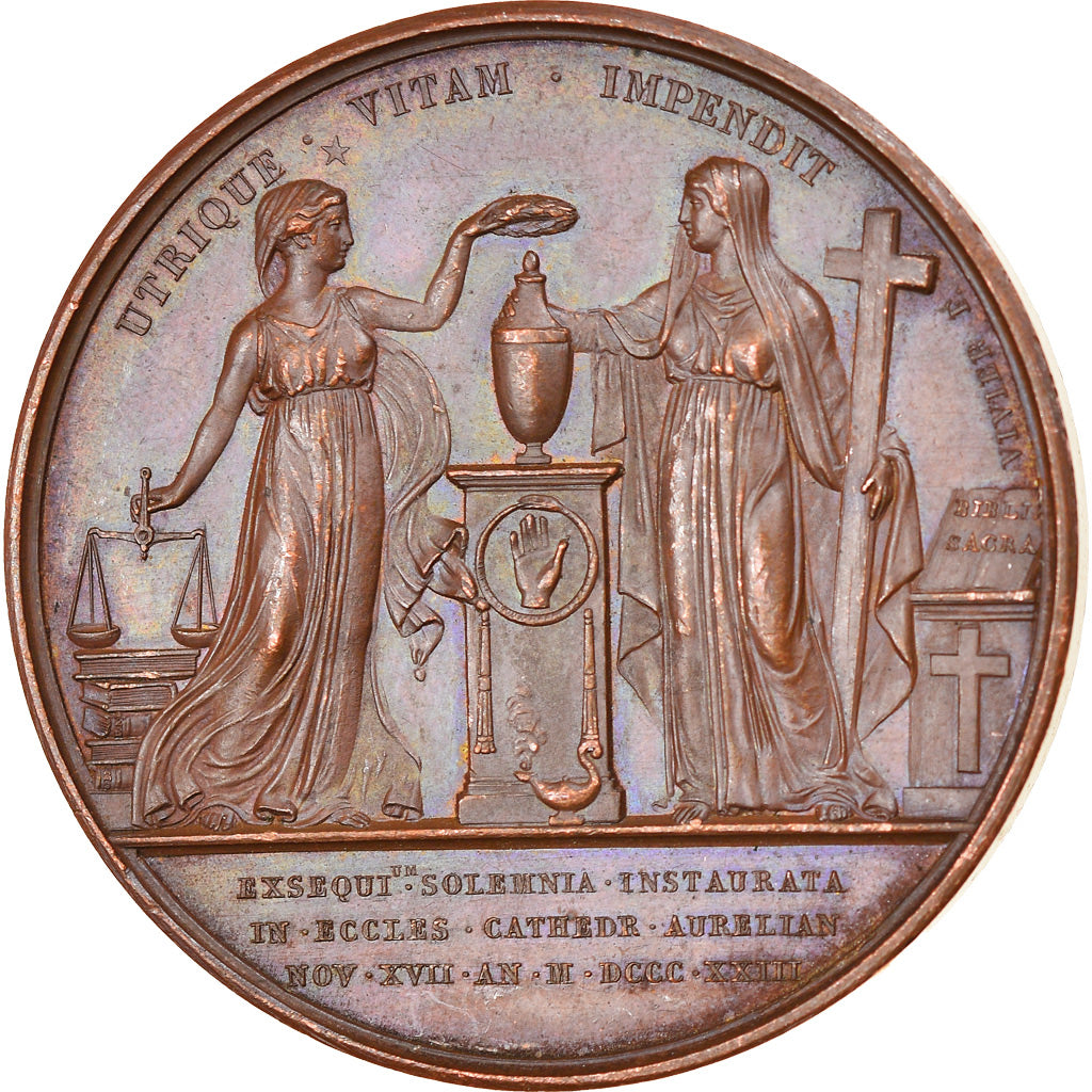 France, Médaille, Droit, Robert-Joseph Pothier, Jurisconsulte, 1823, Vivier