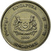 Moeda, Singapura, 10 Cents, 2009, Singapore Mint, EF(40-45), Cobre-níquel