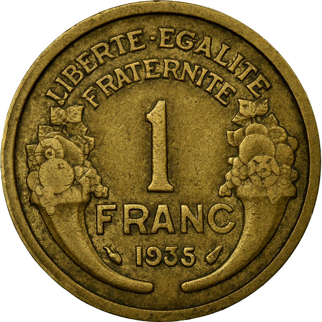 Münze, Frankreich, Morlon, Franc, 1935, Paris, S, Aluminum-Bronze, KM:885