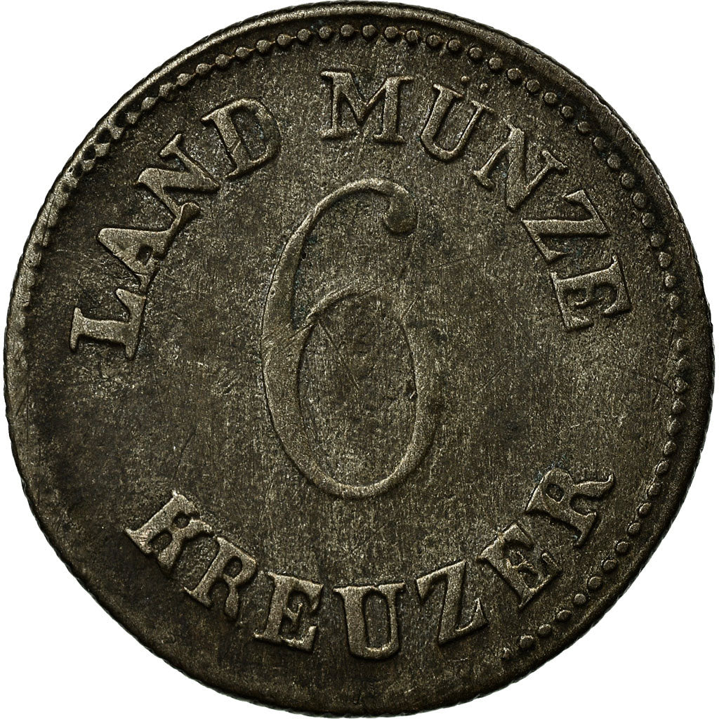 Coin, German States, SAXE-MEININGEN, Bernhard II, 6 Kreuzer, 1827, VF(30-35)