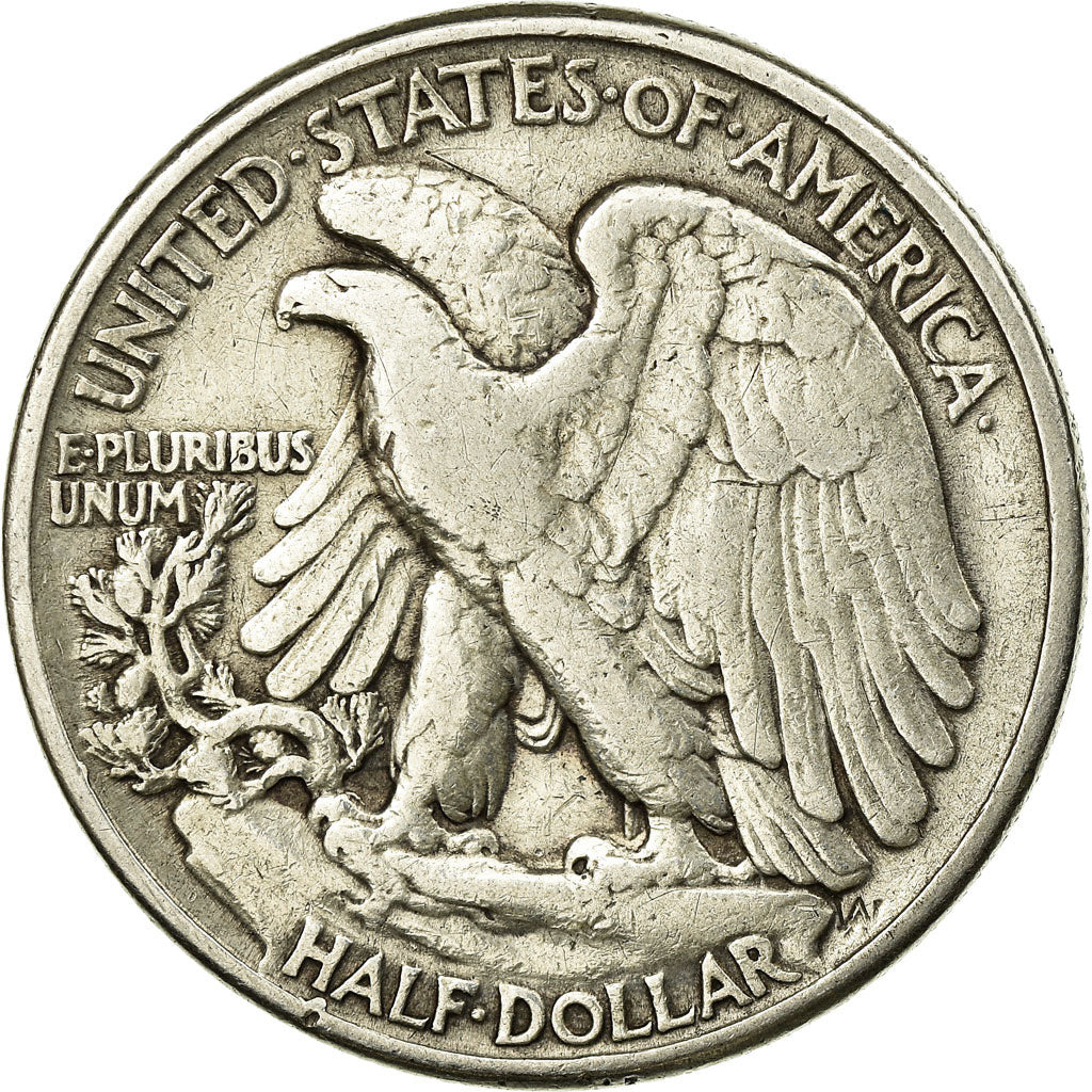 Coin, United States, Walking Liberty Half Dollar, Half Dollar, 1945, U.S. Mint