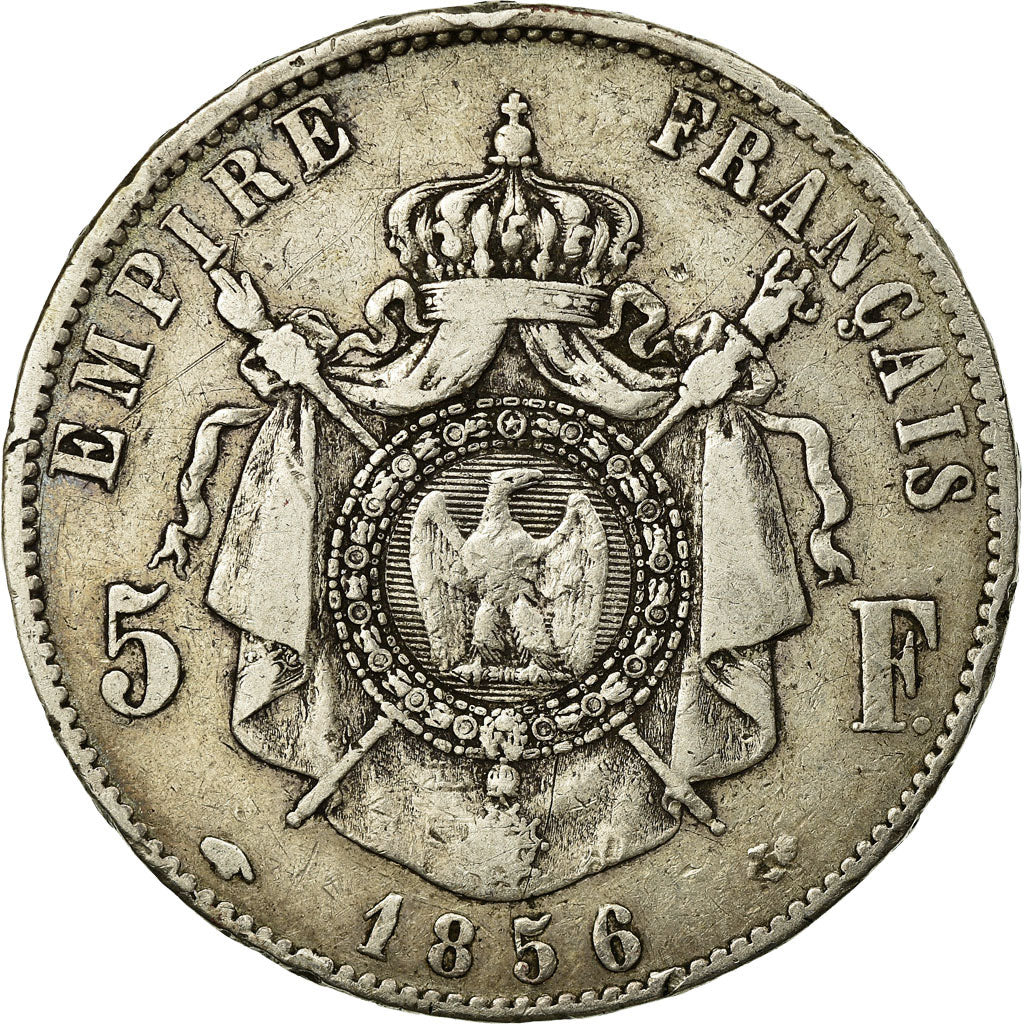 Coin, France, Napoleon III, Napoléon III, 5 Francs, 1856, Paris, VF(20-25)