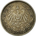Coin, GERMANY - EMPIRE, 1/2 Mark, 1914, Hambourg, EF(40-45), Silver, KM:17