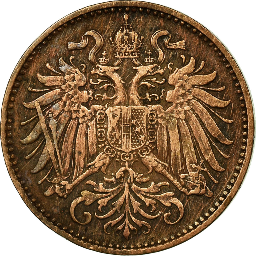 Moneta, Austria, Franz Joseph I, 2 Heller, 1894, BB, Bronzo, KM:2801