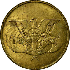 Monnaie, Yemen Arab Republic, 5 Fils, 1974, TTB, Laiton, KM:38