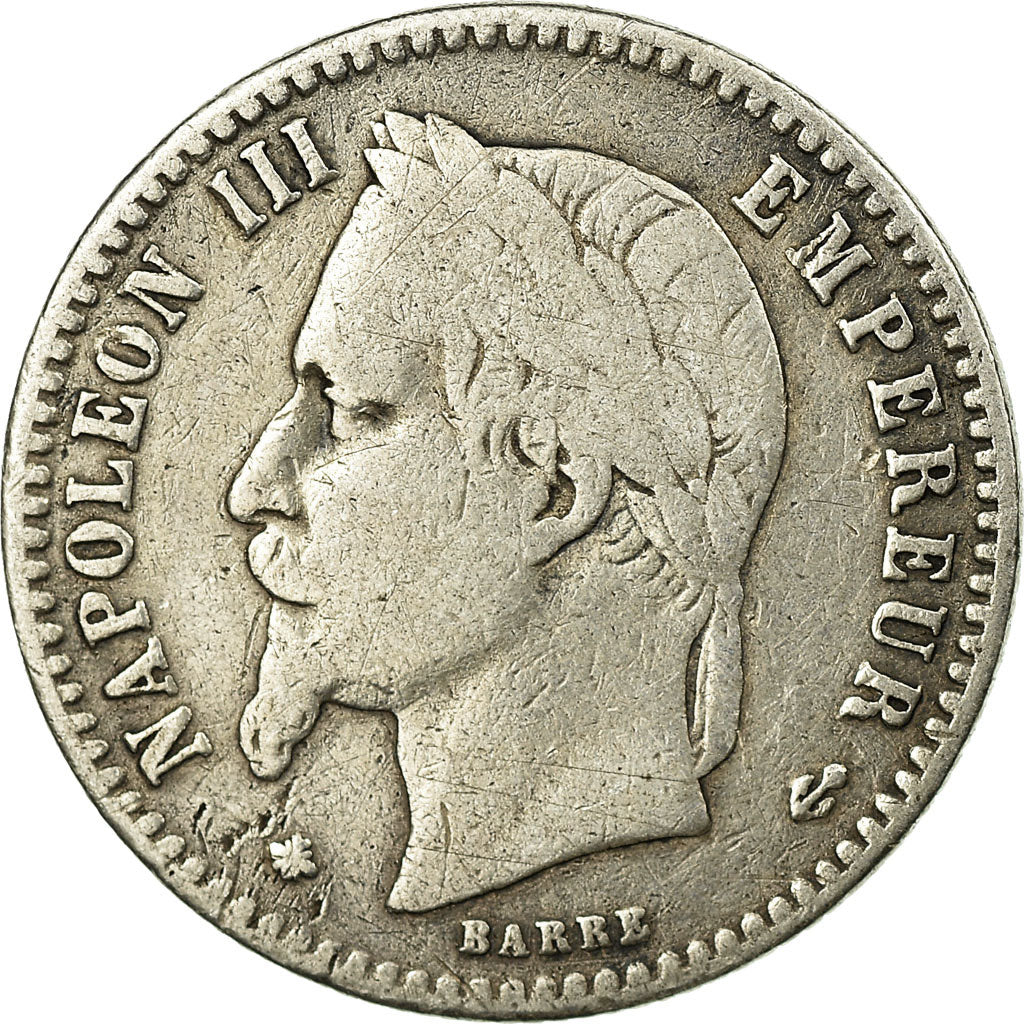 Moeda, França, Napoleon III, Napoléon III, 50 Centimes, 1865, Paris