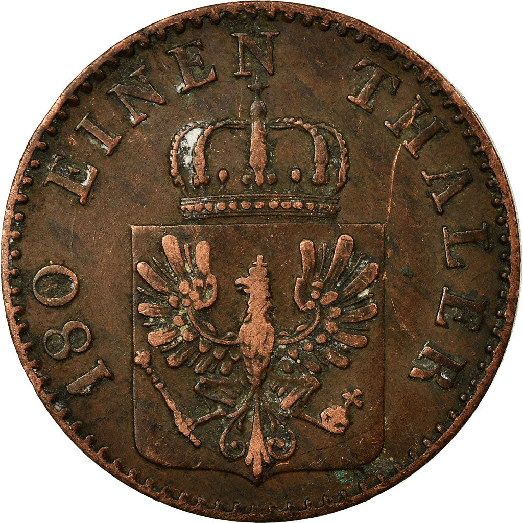 Coin, German States, PRUSSIA, Wilhelm I, 2 Pfennig, 1865, Berlin, EF(40-45)