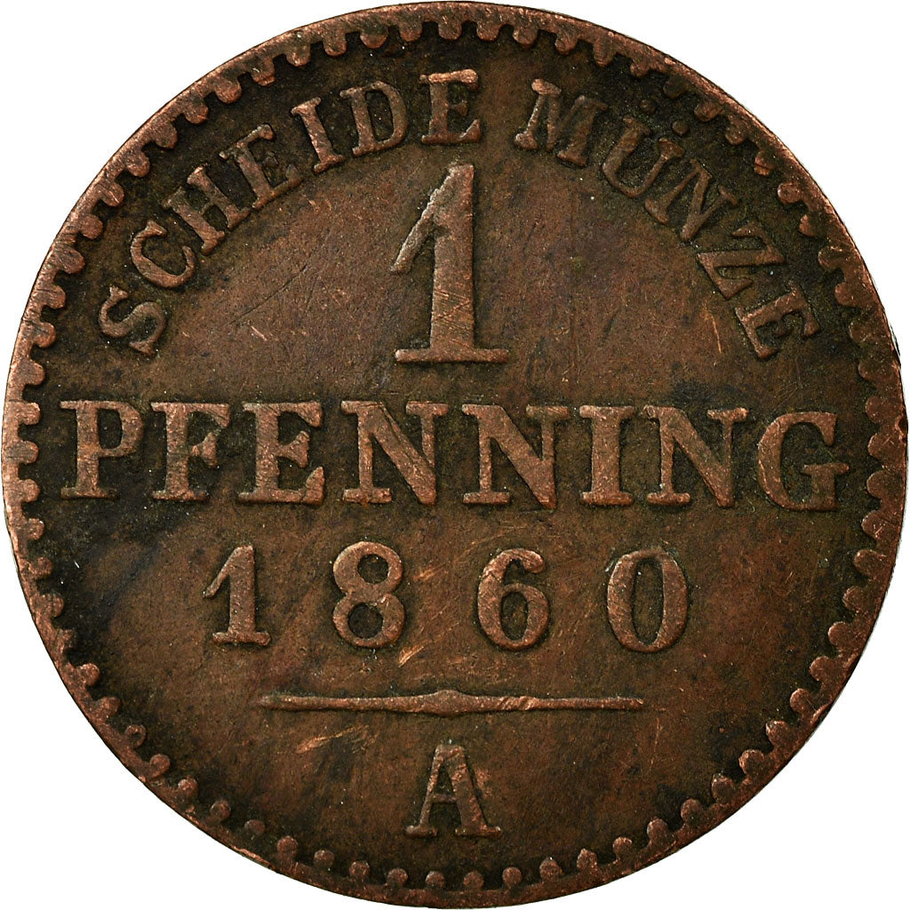 Coin, German States, PRUSSIA, Friedrich Wilhelm IV, Pfennig, 1860, Berlin