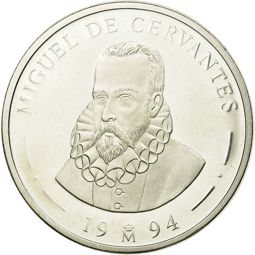 Spain, Juan Carlos I, 5 Ecu, 1994, Madrid, AU(55-58), Silver, KM:M46