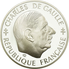Coin, France, Charles de Gaulle, Franc, 1988, Paris, MS(65-70), Silver, KM:978
