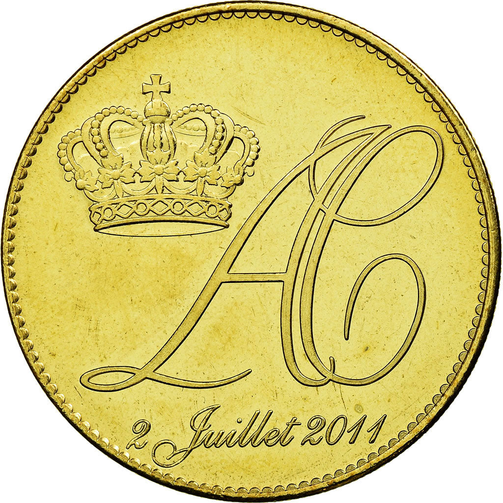 Monaco, Jeton, Mariage Princier, Albert et Charlène, 2011, Arthus Bertrand