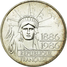 Moneta, Francia, Statue de la Liberté, 100 Francs, 1986, BB, Argento, KM:960
