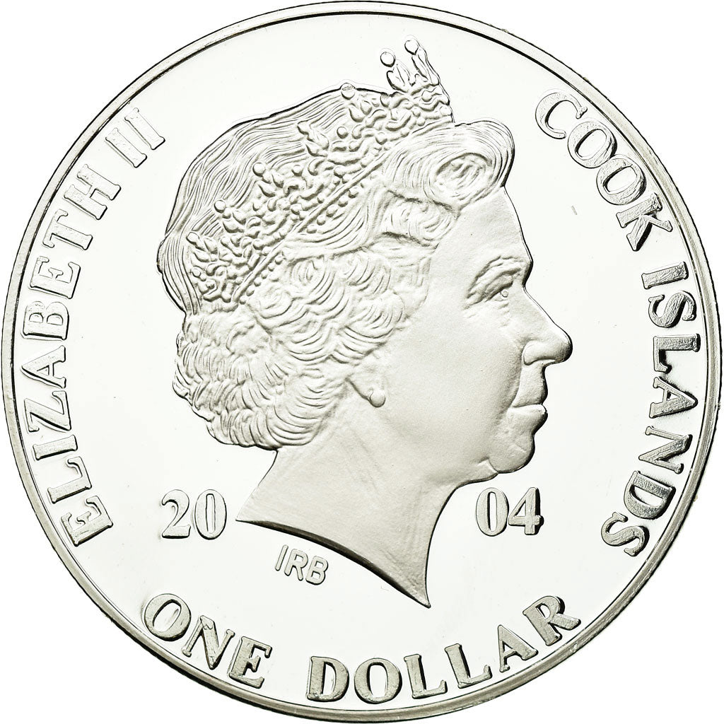Coin, Cook Islands, Elizabeth II, Dollar, 2004, Franklin Mint, MS(65-70)