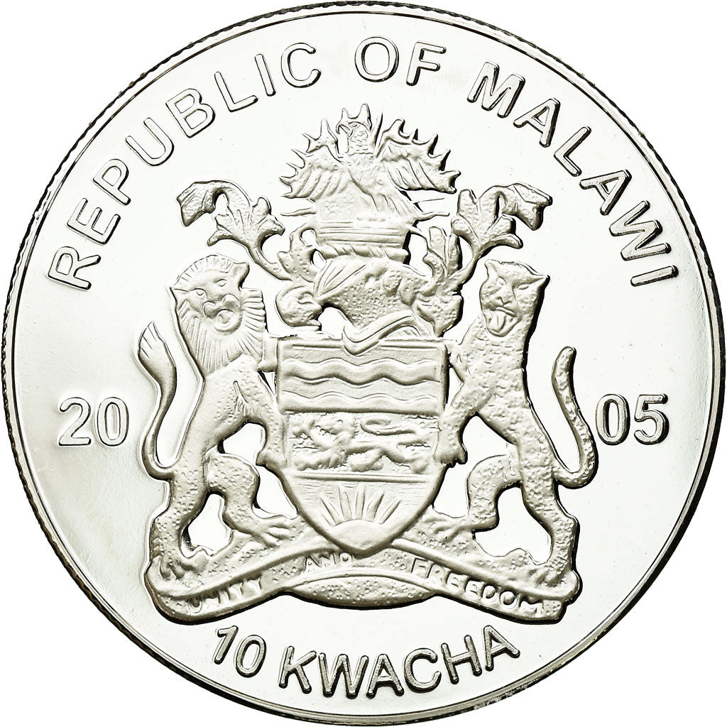 Coin, Malawi, 10 Kwacha, 2005, MS(65-70), Copper-nickel, KM:83