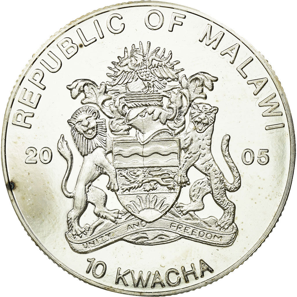 Monnaie, Malawi, 10 Kwacha, 2005, SUP, Copper-nickel, KM:83