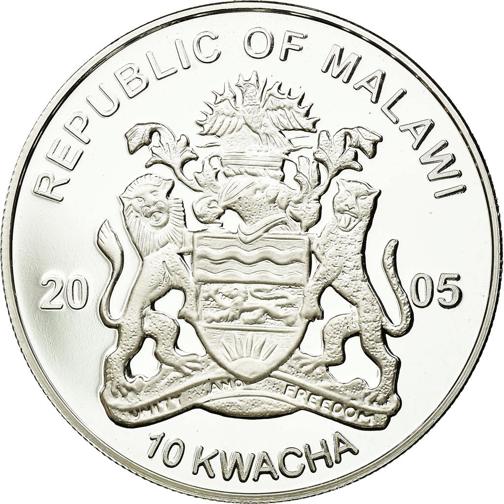 Coin, Malawi, 10 Kwacha, 2005, MS(65-70), Copper-nickel, KM:82