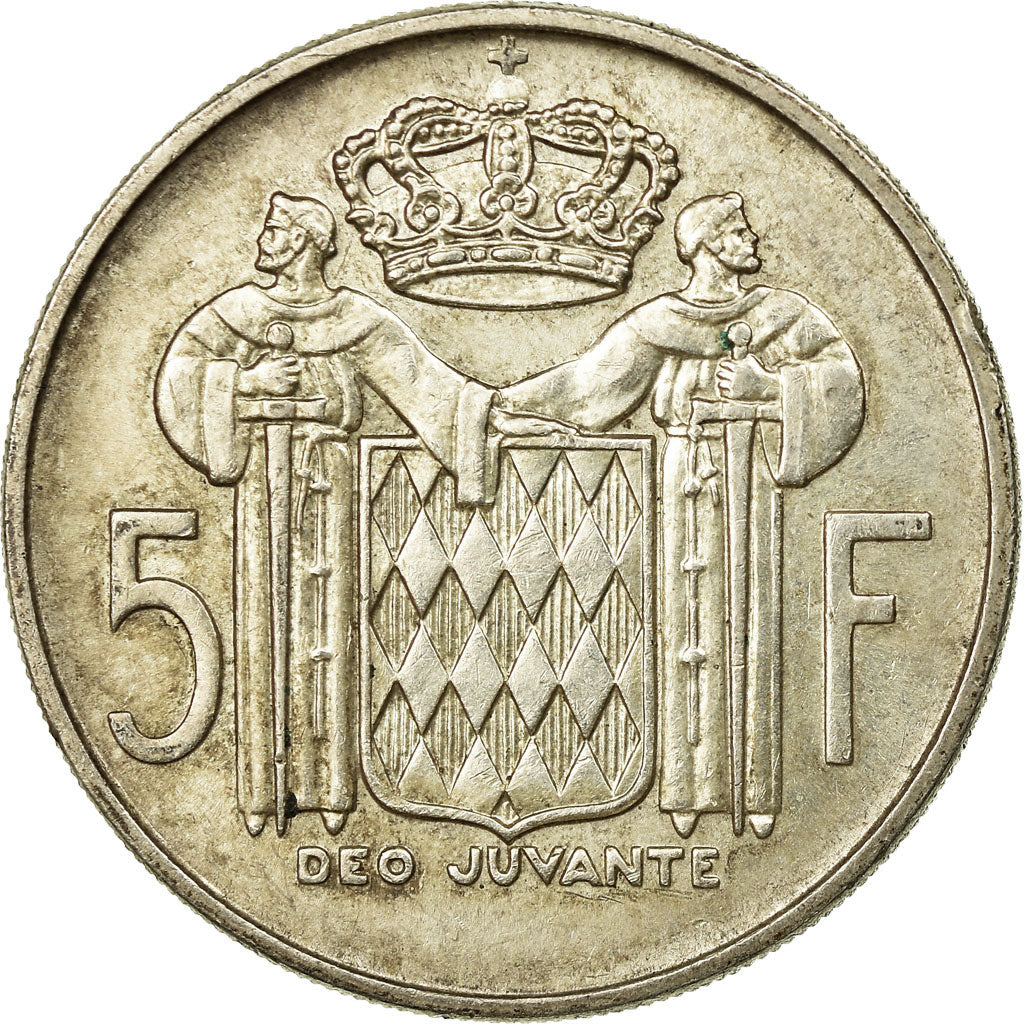 Coin, Monaco, Rainier III, 5 Francs, 1966, EF(40-45), Silver, KM:141, Gadoury:MC