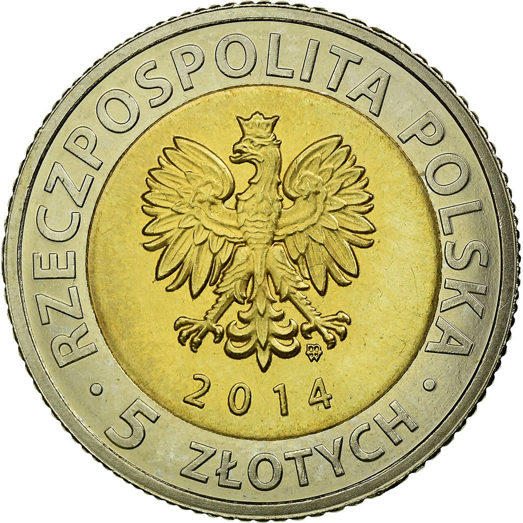 Monnaie, Pologne, 5 Zlotych, 2014, Warsaw, SPL, Bi-Metallic, KM:913