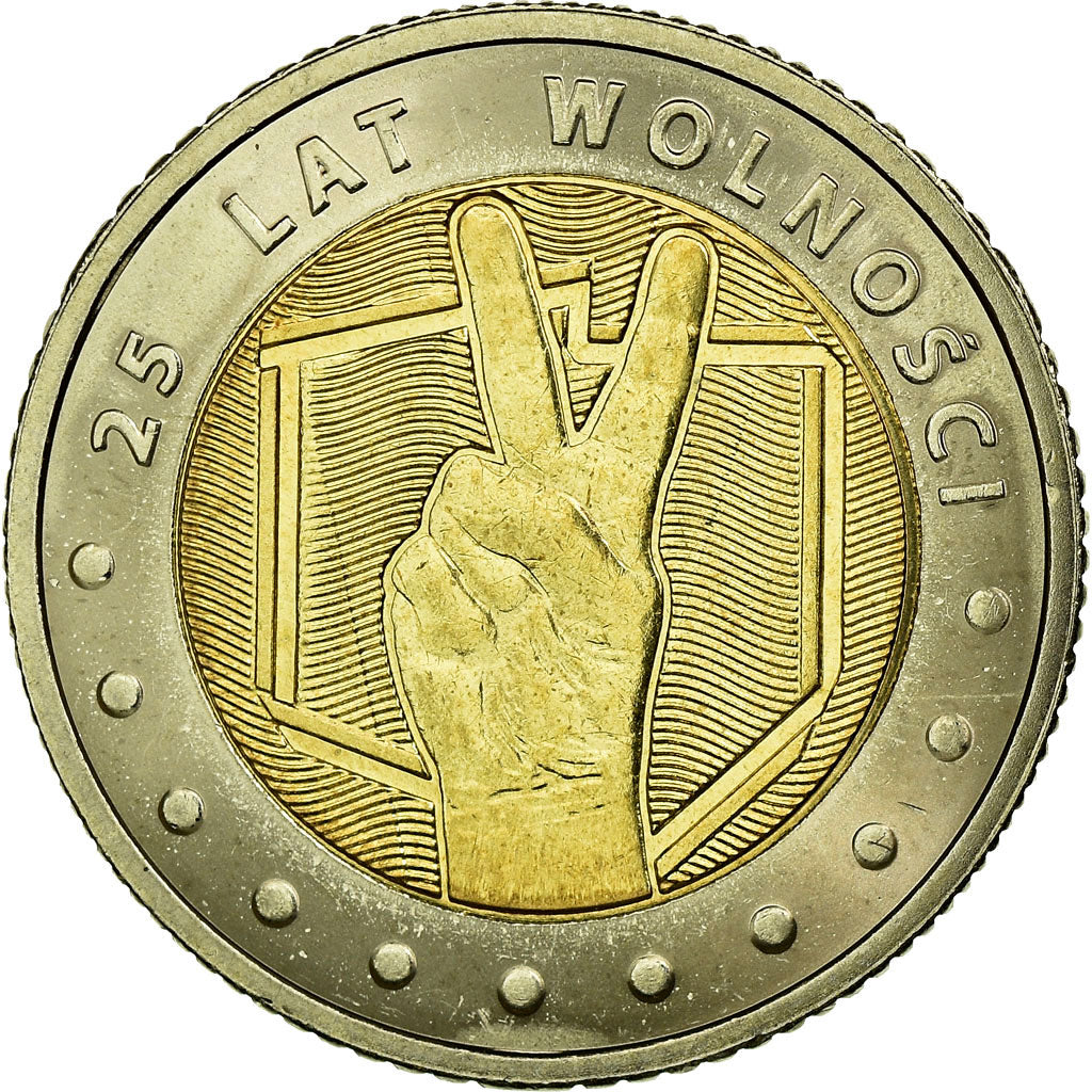 Moneta, Polonia, 5 Zlotych, 2014, Warsaw, SPL, Bi-metallico, KM:904