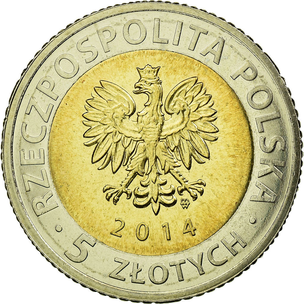 Monnaie, Pologne, 5 Zlotych, 2014, Warsaw, SPL, Bi-Metallic, KM:904