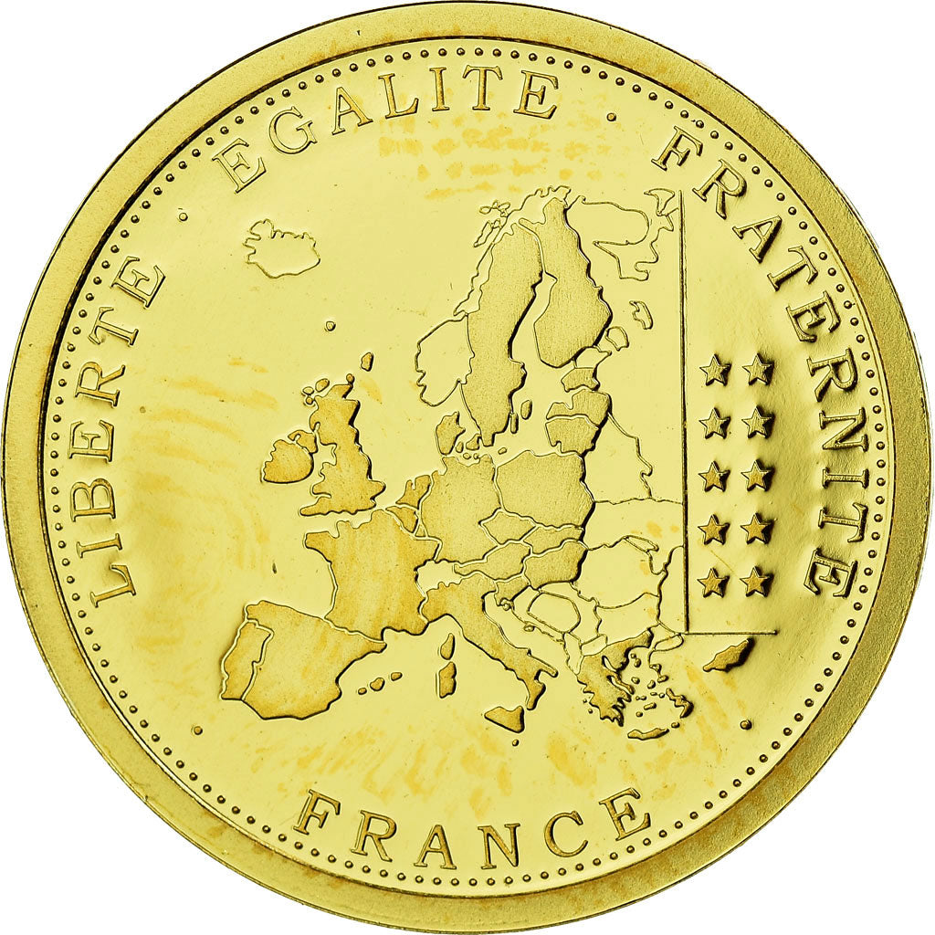 France, Medal, 10ème Anniversaire de l'Euro, History, 2011, MS(65-70), Gold
