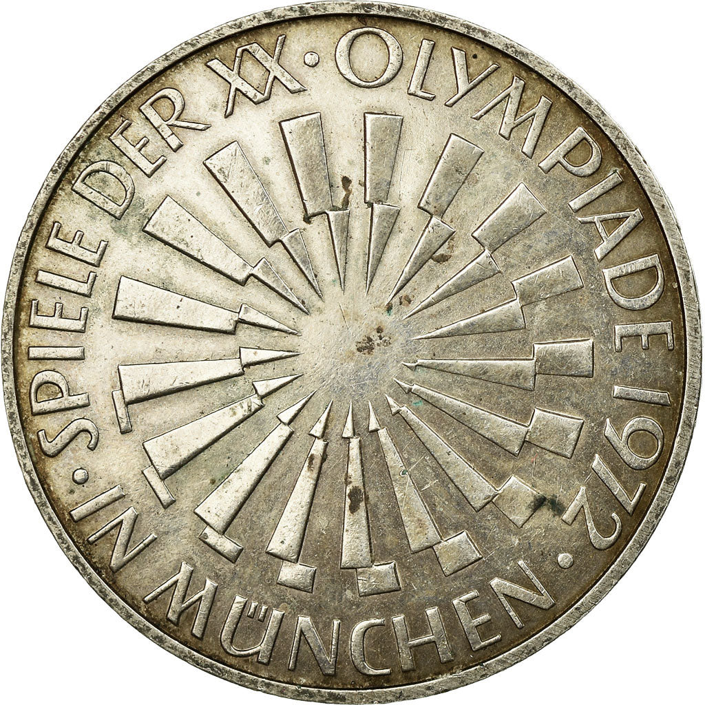 Moeda, ALEMANHA - REPÚBLICA FEDERAL, 10 Mark, 1972, Munich, VF(30-35), Prata