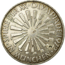 Coin, GERMANY - FEDERAL REPUBLIC, 10 Mark, 1972, Munich, VF(30-35), Silver