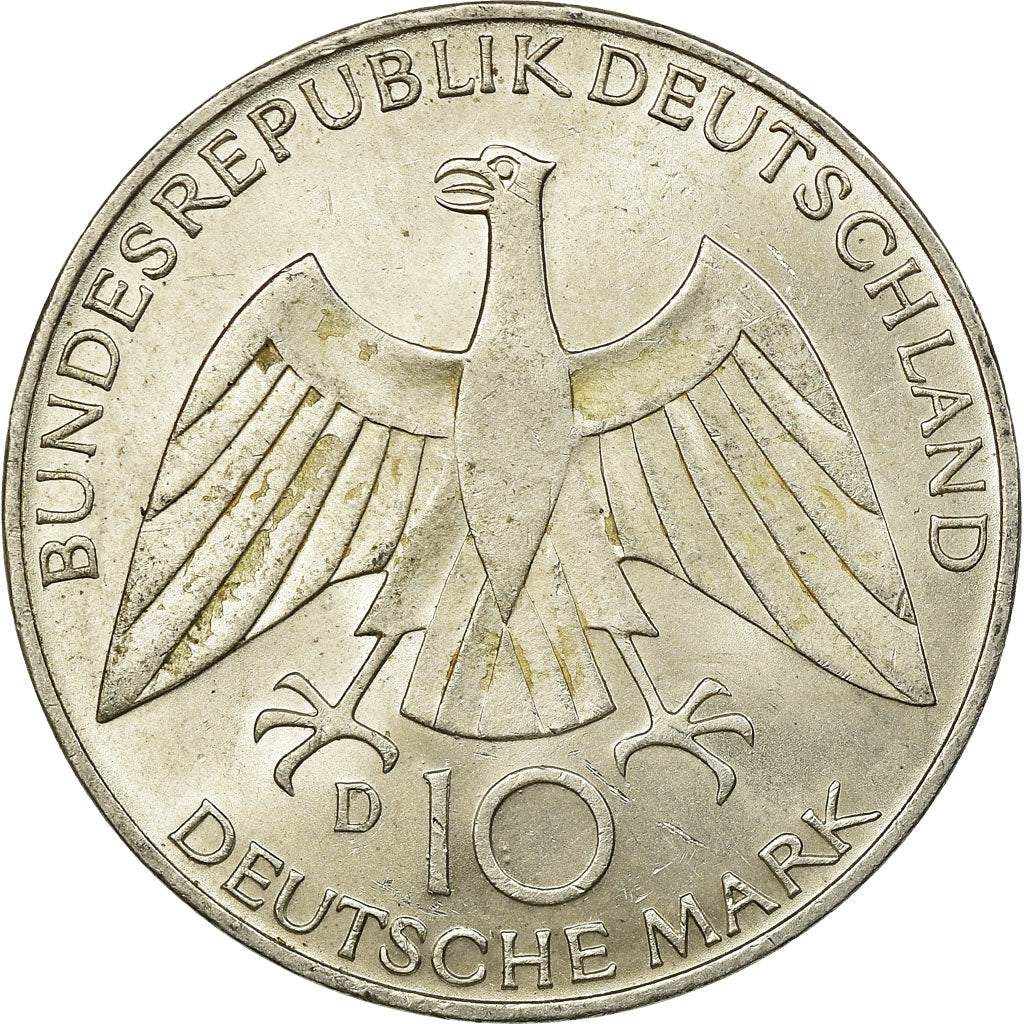 Moeda, ALEMANHA - REPÚBLICA FEDERAL, 10 Mark, 1972, Munich, EF(40-45), Prata