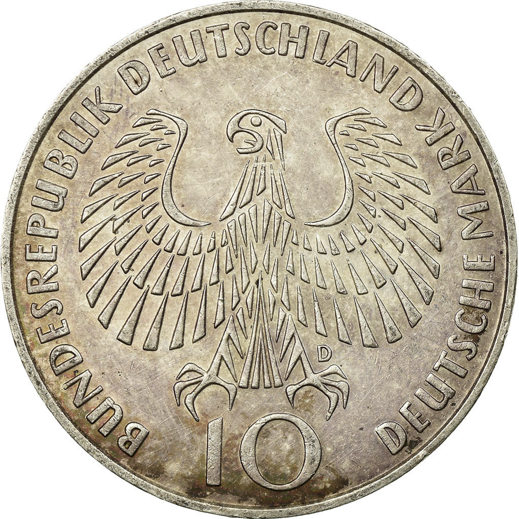 Monnaie, République fédérale allemande, 10 Mark, 1972, Munich, TTB, Argent