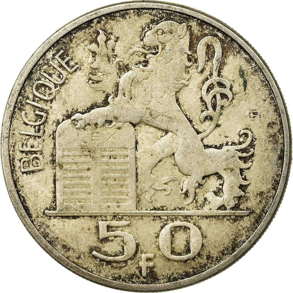 Coin, Belgium, 50 Francs, 50 Frank, 1949, VF(30-35), Silver, KM:136.1