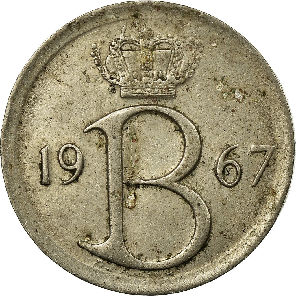 Moneta, Belgio, 25 Centimes, 1967, Brussels, MB, Rame-nichel, KM:154.1