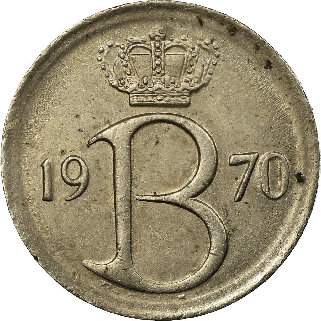 Moeda, Bélgica, 25 Centimes, 1970, Brussels, VF(30-35), Cobre-níquel, KM:153.1