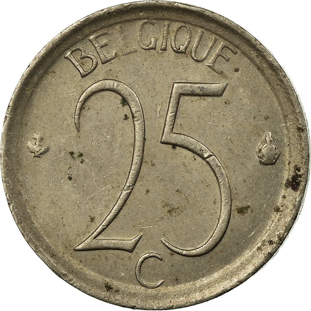 Moeda, Bélgica, 25 Centimes, 1970, Brussels, VF(30-35), Cobre-níquel, KM:153.1