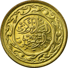 Coin, Tunisia, 100 Millim, 1997/AH1418, Paris, MS(63), Brass, KM:309
