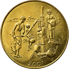 Coin, West African States, 10 Francs, 2001, Paris, MS(63), Aluminum-Bronze
